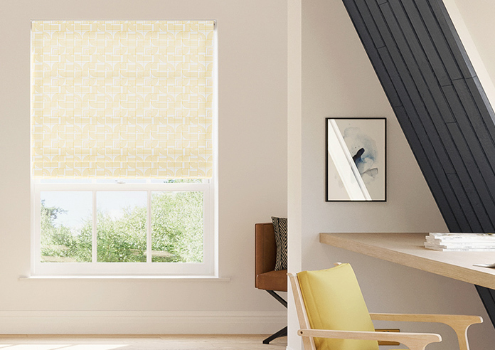 Maze, Yellow - Twist&Fit Roman Blind - Image 3